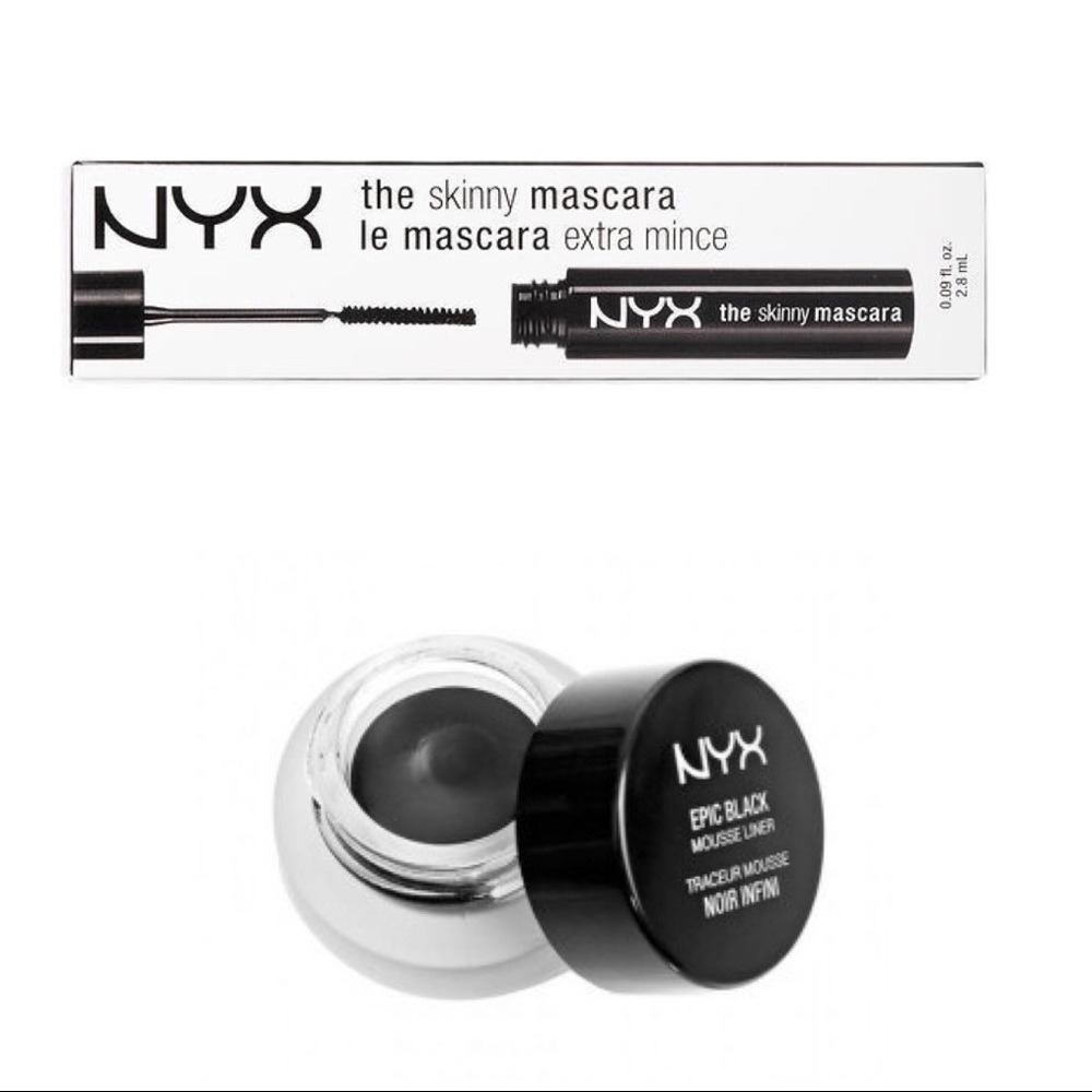 NYX Black Waterproof Mascara & Eyeliner Bundle